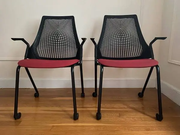 TWO Herman Miller SAYL Chairs on Wheels Designed by Yves Béhar