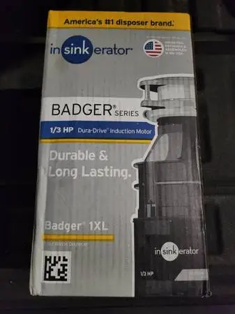 InSinkErator Badger 1XL Garbage Disposal -BRAND NEW