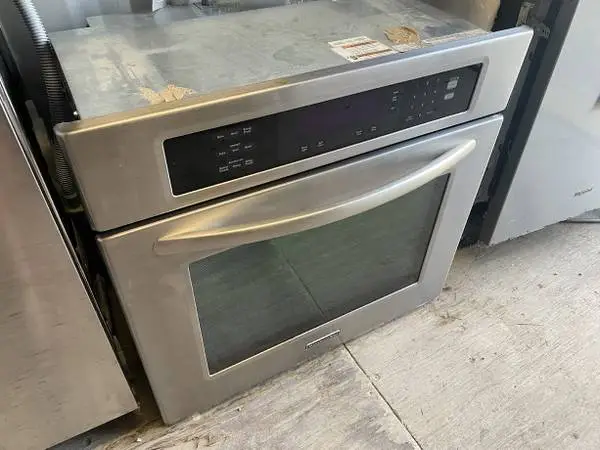 SS KitchenAid Electric Wall Oven Convection Model #KEBS107SSS04 Used