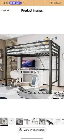 Great twin loft bed, $150 OBO