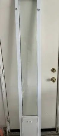 Why pay $200at Home Depot, white Pet door for slider door