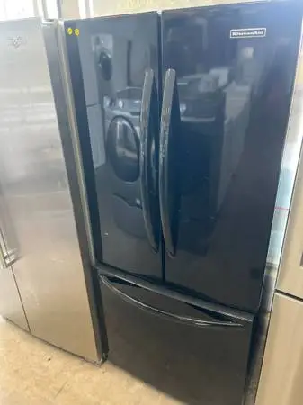 Kitchen aid black french door refrigerator 30 wide