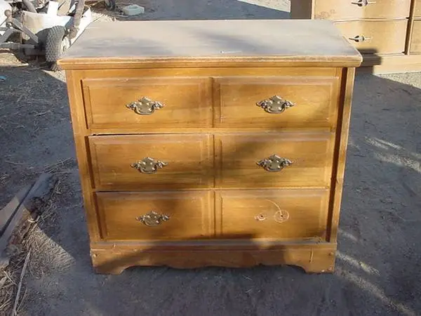 vintage 3 drawer dresser solid oak