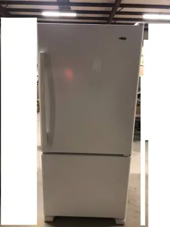 Whirlpool Amana ABB1921BRW Refrigerator Bottom-Freezer 18 Cu Ft GREAT!