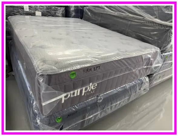 QUEEN SIZE PURPLE LUXE REJUVENATE PLUS PILLOW TOP MATTRESS & BOX BED