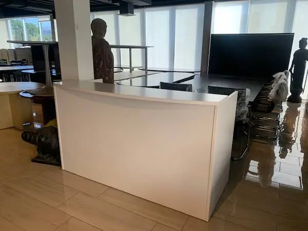 RECEPTION DESK SHELL WHITE, GRAY 72