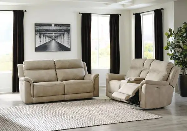 Practically New Ashley Furniture Dual Reclining Sofa and Loveseat