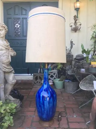 Colossal 50”tall mid Century Modern 1960s Table Lamp/ perfect condit