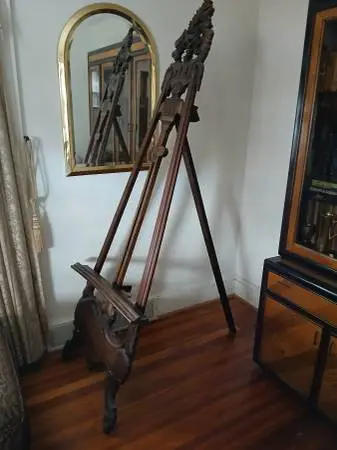 Antique French wood easel