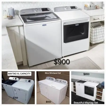 💯 VERY NICE! NEWER W/D Washer Dryer Sets 2oh8 8OI I864