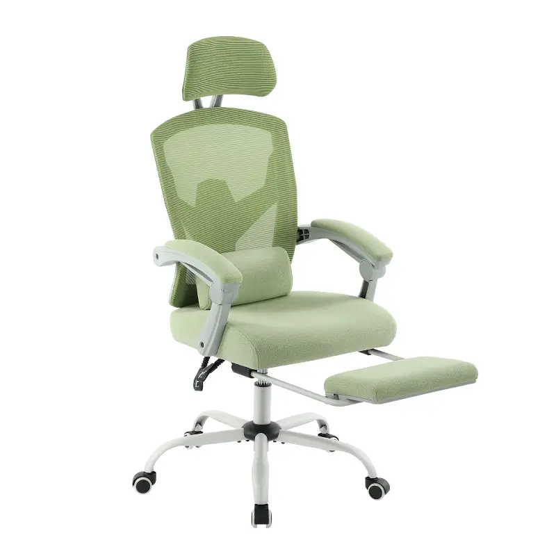 Ergonomic High Back Mesh Office Chair with Footrest, Reclining Gaming Chair with Lumbar Support