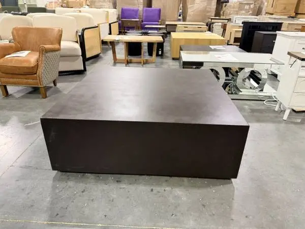 Allmodern Kareen 47 Square Coffee Table Lava Brown Brand New