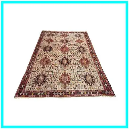 6ft 9in × 9ft 9in Flat Woven Afghan Area Rug