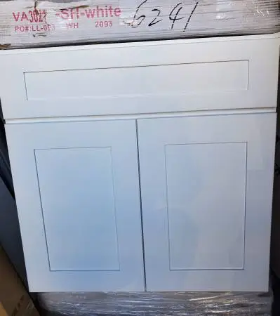 30 white shaker Vanity cabinet clearance