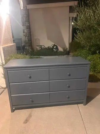 Grey 6 Drawer Dresser