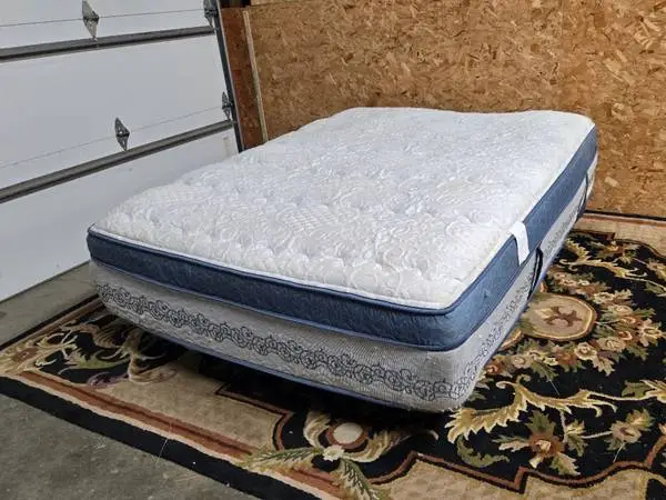 Full Size Bed With Restonic Pillowtop Mattress