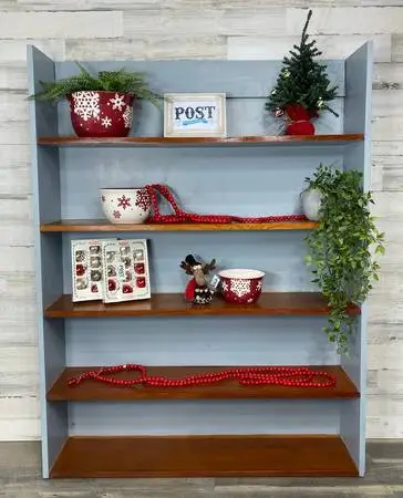 Large Refinished Gray Bookshelf *Delivery available*