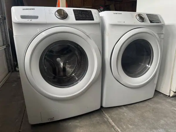 SAMSUNG front load washer & electric dryer for sale.