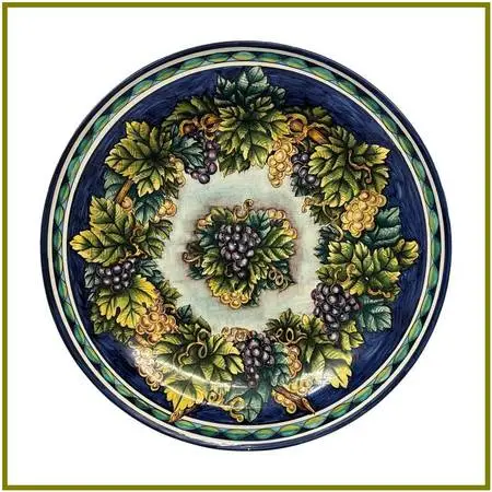 Ceramiche Grape Majolica Grande Piatto. Estimated Cost: $1,500