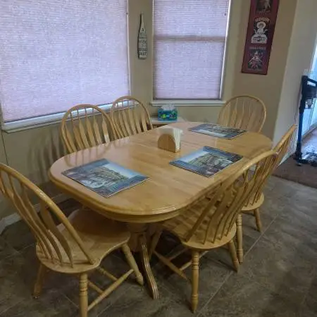 Very beautiful light table and six chairs