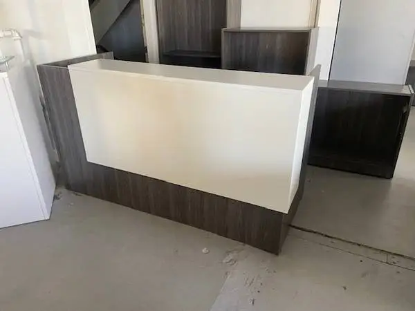 RECEPTION DESK SHELL GRAY/WHITE 72