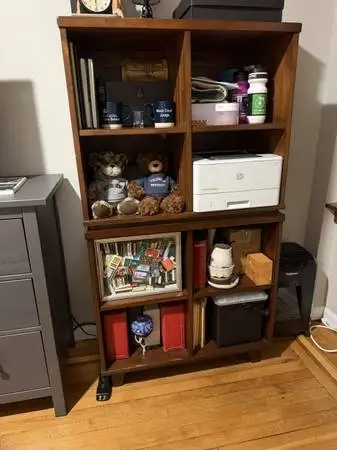 PIER ONE 4 SHELF BOOKCASE (TWO)