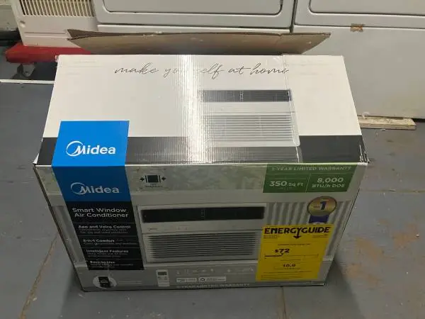 Midea 8000 BTU Window Mounted Room Home Office AC Air Conditioner Unit