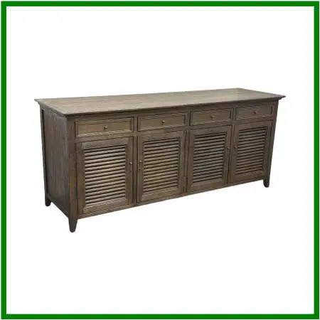 Restoration Hardware Driftwood Oak Shutter Sideboard