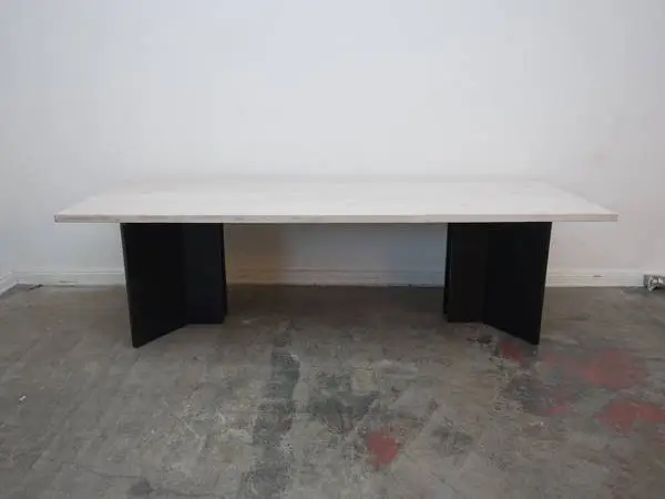 CB2 Mariana White Wash Teak Dining Table $899.00 103W x 42 D x 30