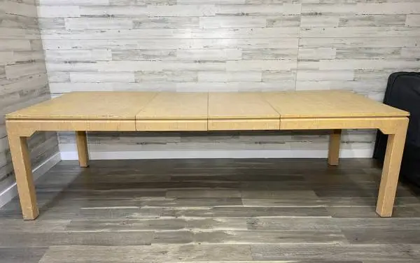 Mid Century Modern Grass Cloth Dining Table *delivery available*