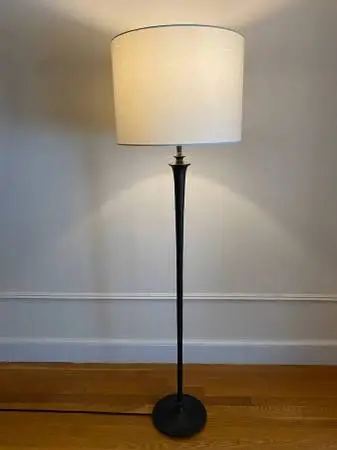 Hammered Bronze Floor Lamp — Giacometti-Style Brutalist Design