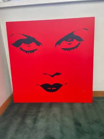 Vintage 1990s RED POSTER: IKEA Trandstrand Ansiken - 31 x 31