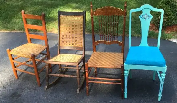 Set of four antique chairs