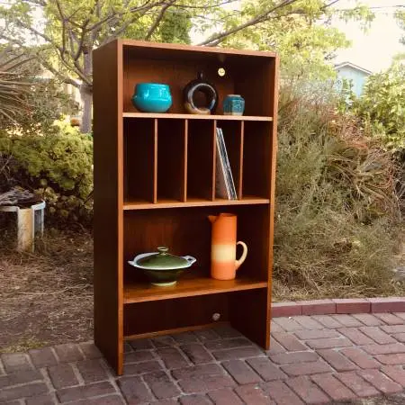 1970s* teak Danish Modern MCM LP Record Credenza/shelf unit adj