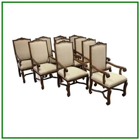 Guy Chaddock Dining Armchairs, Set Of Ten