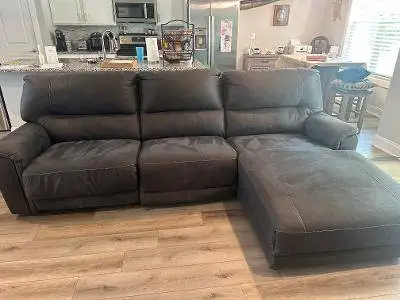 Leather Couch with Power Controls