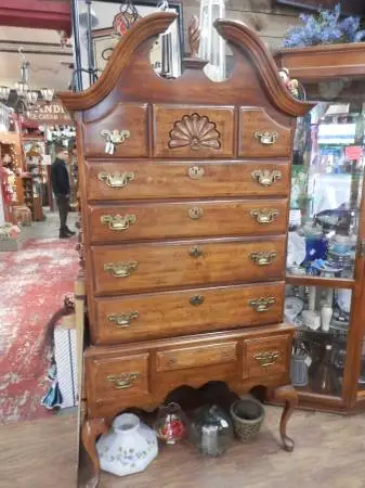 Walnut...Queen Anne Highboy High Chest Dresser