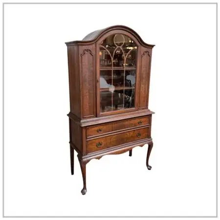 Queen Anne Mahogany China Cabinet