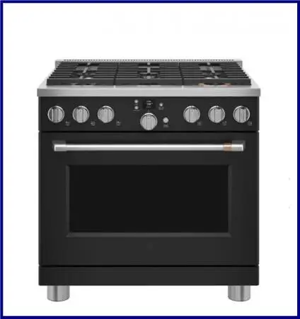 Café 36 Freestanding Dual Fuel True Convection Range Matte Black