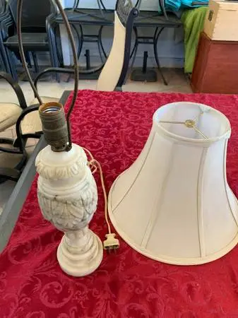 VINTAGE Lamps,-ALABASTER and QUOIZEL HURRICANE  ESTATE SALE