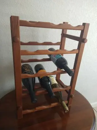 🍷✨ Beautiful Wood Wine Rack – Holds 15 Bottles! ✨🍷