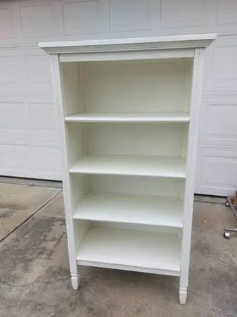 Pottery Barn white shelves