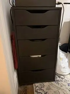 Black Ikea desk drawer