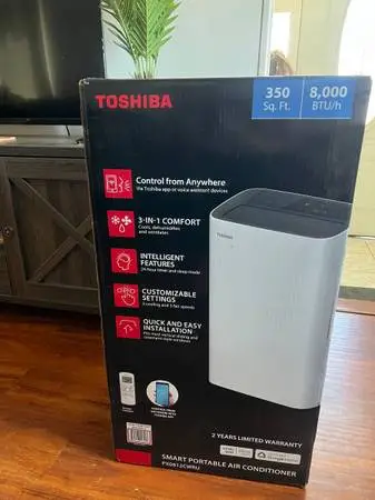 BRAND NEW TOSHIBA PORTABLE AC 8,000 BTU