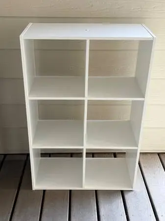 White 6 Cube Organizer Shelf