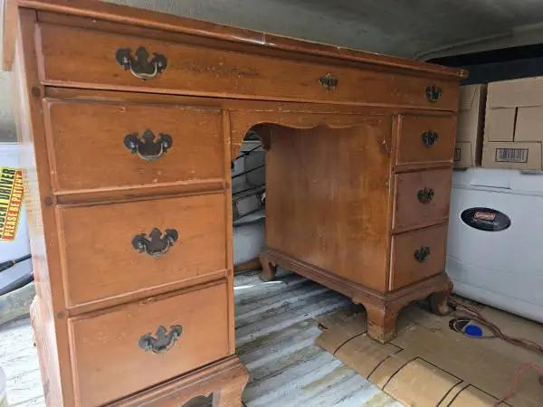Vintage Whitney Wooden Desk – Perfect Refinishing Project!
