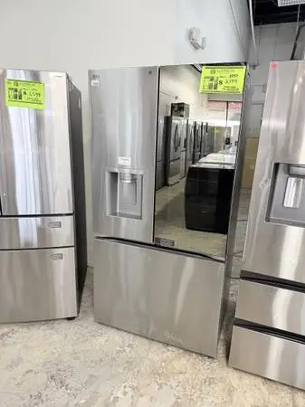3 DOOR LG FRIDGE WITH MIRROR FINISH GLASS DOOR