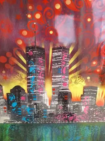 cool picture of new york &twin towers