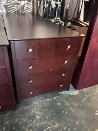 Dark Wood Four Drawer Dressers