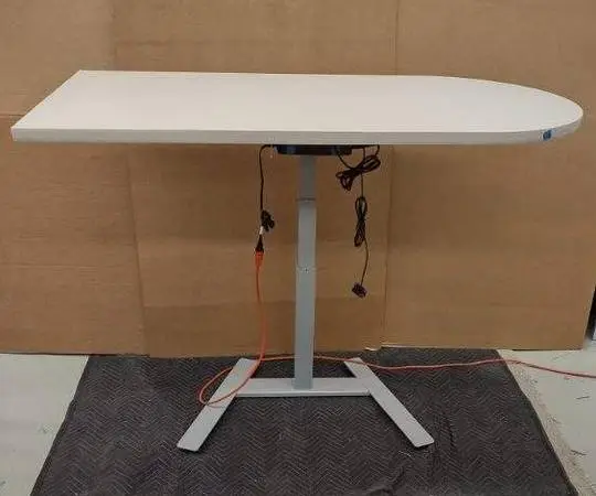 1 NEW Sit Stand Height Adjustable Base w/LN 60w X 30d LN Light Tan Top